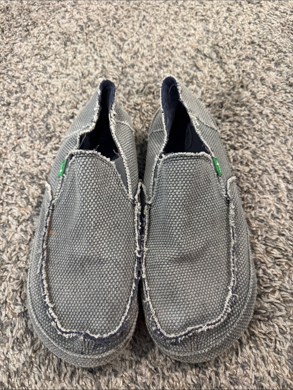 Gray Slip-On Canvas Men’s Shoes Sanuk Size 10